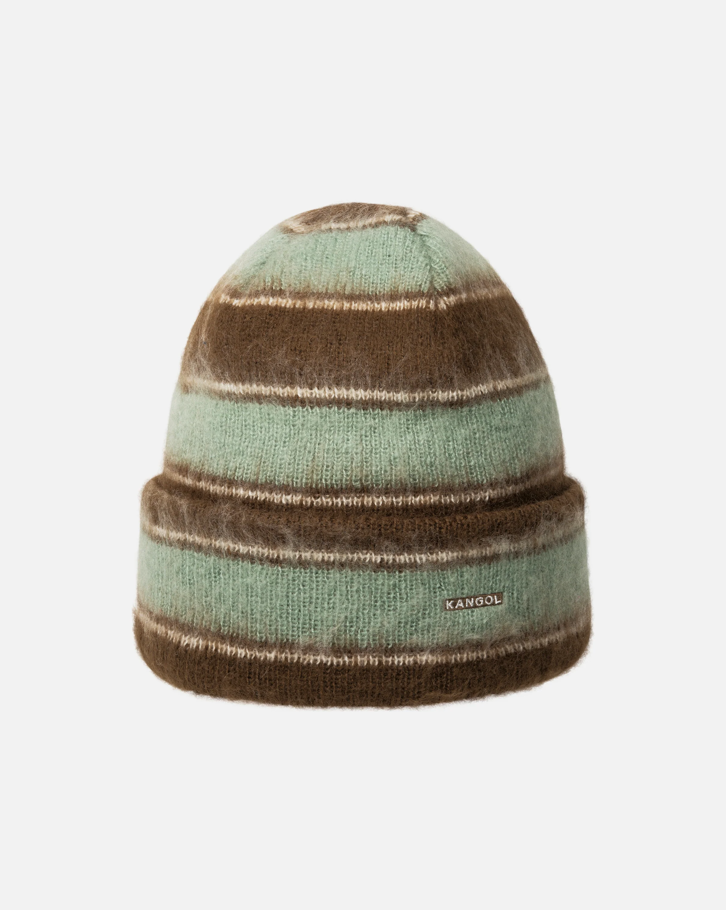 Fuzzy Stripe Beanie